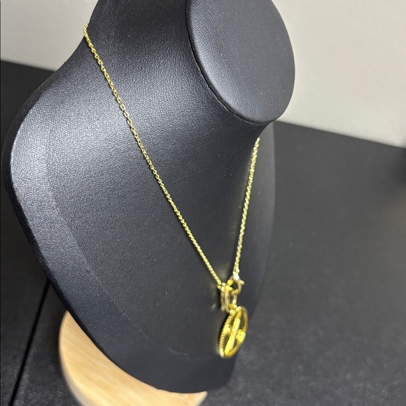 NWT Uncommon James Costa Necklace Gold Tone Pendant Necklace Cross Bow - Picture 6 of 10